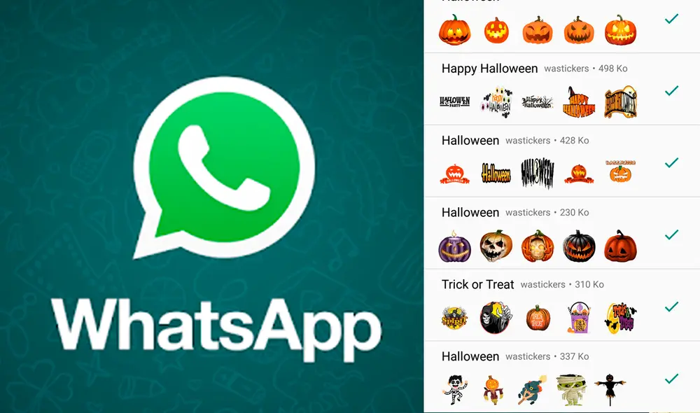 Conoce las mejores aplicaciones para descargar stickers de Halloween. Foto composición La República