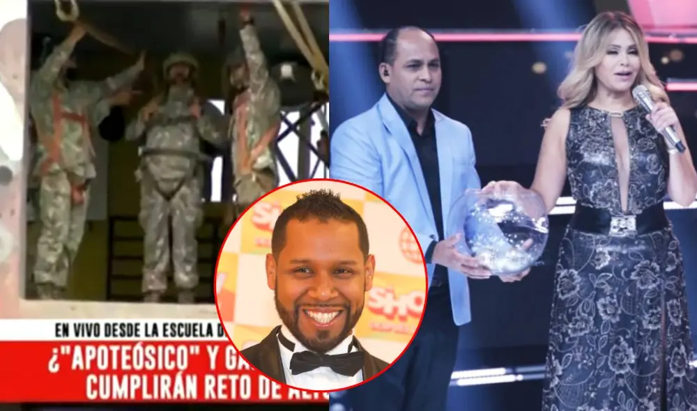 Aldo Díaz 'Apoteósico' sorprende a Gisela Valcárcel en América hoy. Foto: captura de América TV