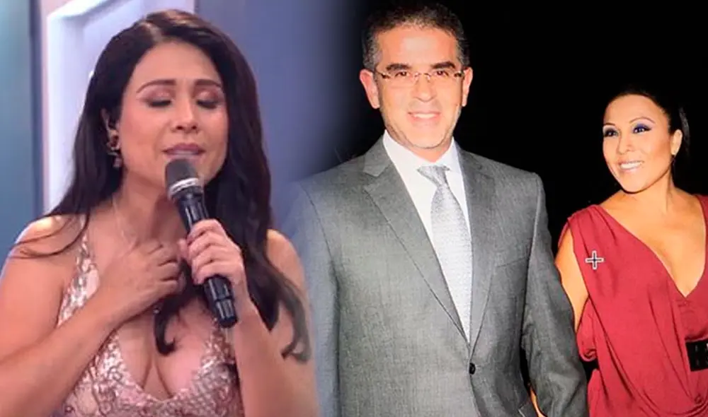 Tula Rodríguez se emocionó al ver imágenes de la vez que conoció al fallecido productor de televisión. Foto: composición/captura/América TV