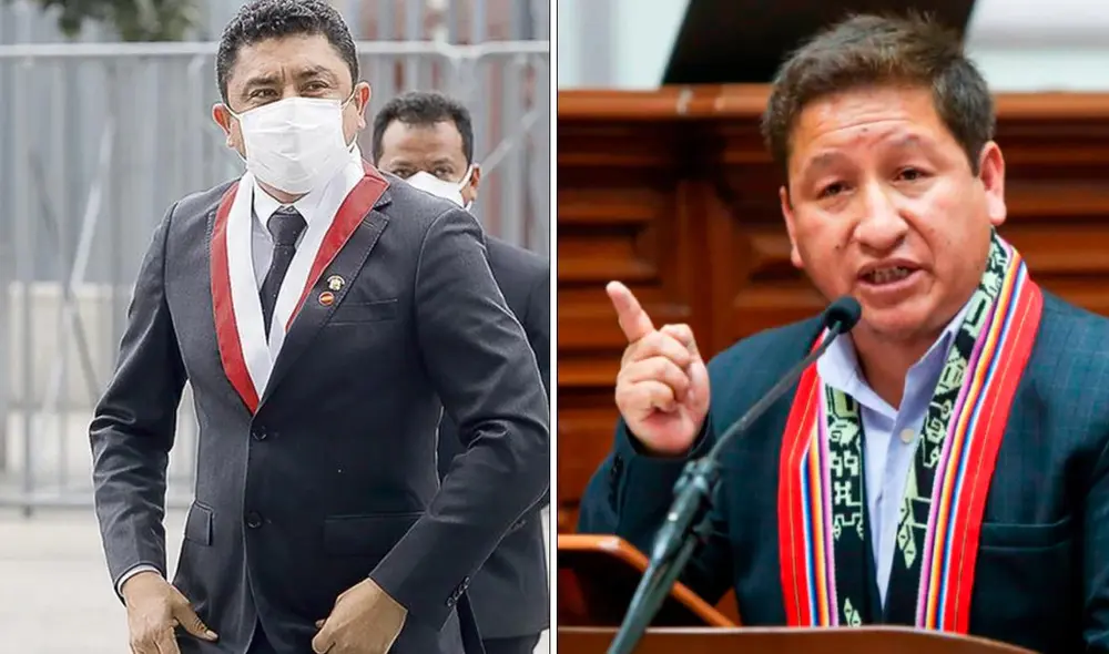 Perú Libre: Guido Bellido cuestiona a su colega de bancada Guillermo Bermejo. Foto: Composición / La República