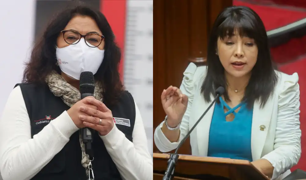 Violeta Bermúdez se refirió a su sucesora en el cargo, Mirtha Vásquez, y aseguró que tiene "los pies en la tierra". Foto: composición La República