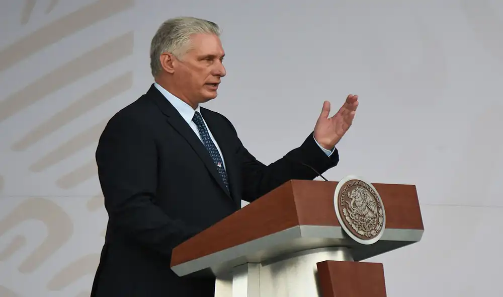 Miguel Díaz-Canel se pronunció en la reunión plenaria del Comité Central del Partido Comunista de Cuba. Foto: AFP Miguel Díaz-Canel se pronunció en la reunión plenaria del Comité Central del Partido Comunista de Cuba. Foto: AFP