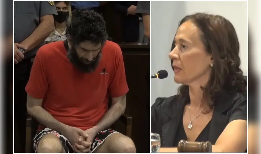 Tras ese percance, el ‘hombre gato’ fue dirigido a una sala contigua al tribunal. Foto: Poder Judicial de Mendoza