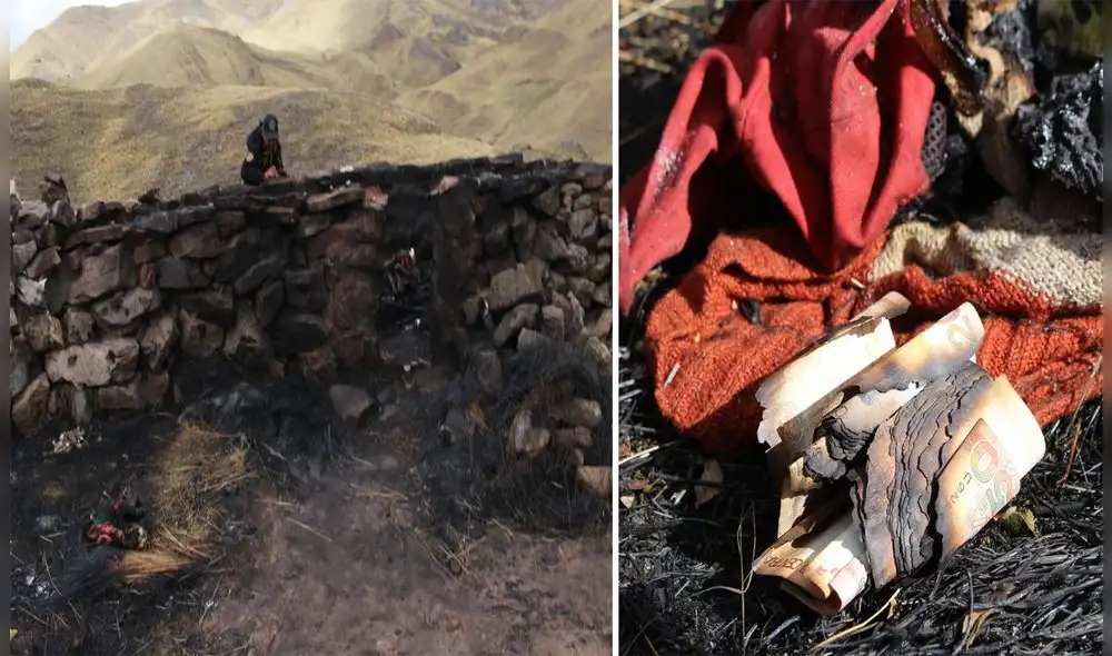 Fuego consumió los ahorros de la familia. Foto: Municipalidad de Nuñoa Fuego consumió los ahorros de la familia. Foto: Municipalidad de Nuñoa