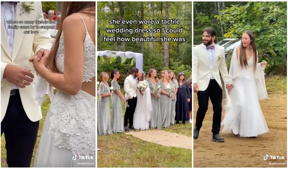 El flamante esposo fue el encargado de compartir este inolvidable momento a través de redes. Foto: captura de video de TikTok El flamante esposo fue el encargado de compartir este inolvidable momento a través de redes. Foto: captura de video de TikTok