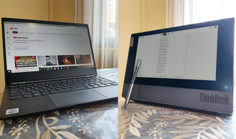 La laptop viene con pantalla de tinta electrónica y lápiz óptico. Foto: composición La República