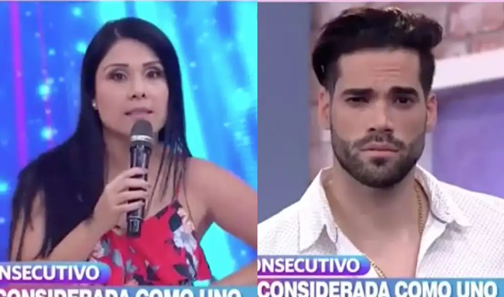 La conductora de EBDT Tula Rodríguez se molestó con Guty Carrera por no elegirla como la más bonita. Foto: captura / América TV