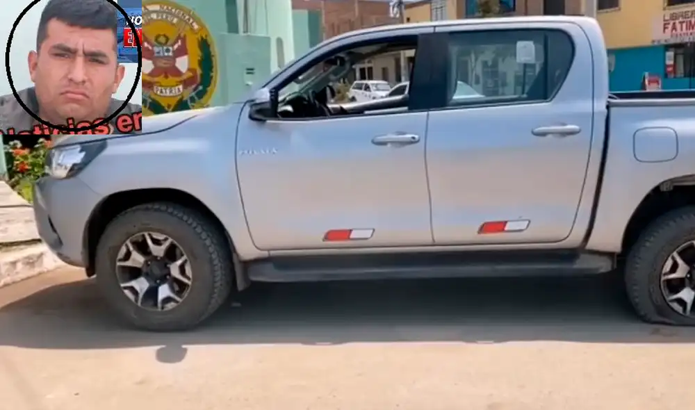 El vehículo fue localizado en el kilómetro 522 de la carretera Panamericana Norte. Foto: difusión El vehículo fue localizado en el kilómetro 522 de la carretera Panamericana Norte. Foto: difusión