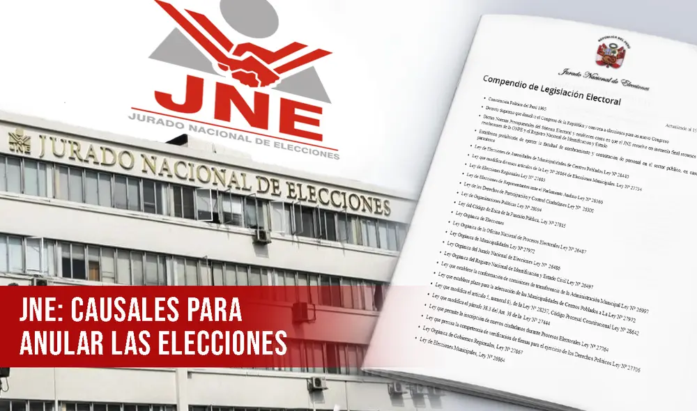 El JNE puede declarar la nulidad de los comicios de forma parcial o total. Foto: composición Jazmín Ceras/La República/institución de justicia electoral