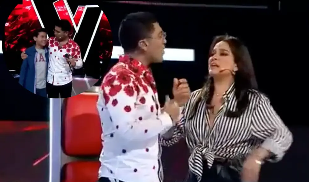 Los entrenadores de La voz kids se quedaron impresionados con el concursante Patrick Joao al punto de que Christian Yaipén no dudó en bloquear a Daniela Darcourt para que lo elija como su coach. Foto: La voz kids captura.