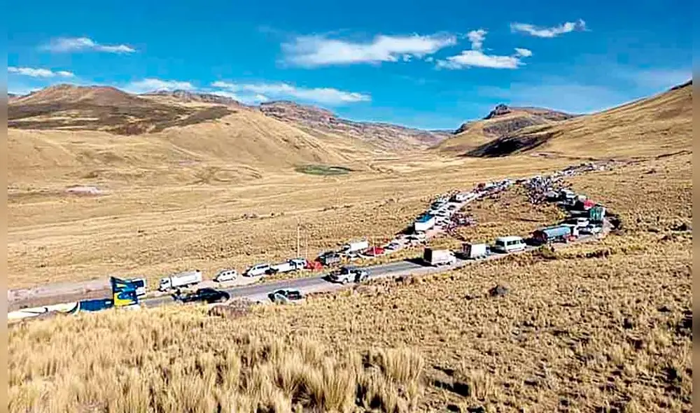 Bloqueo. El corredor minero permanecerá interrumpido hasta que se pacten acuerdos.