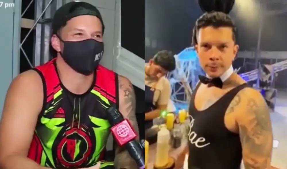 Mario Hart utilizó disfraz de conejo para una de las escenas de La academia. Foto: captura de América TV Mario Hart utilizó disfraz de conejo para una de las escenas de La academia. Foto: captura de América TV