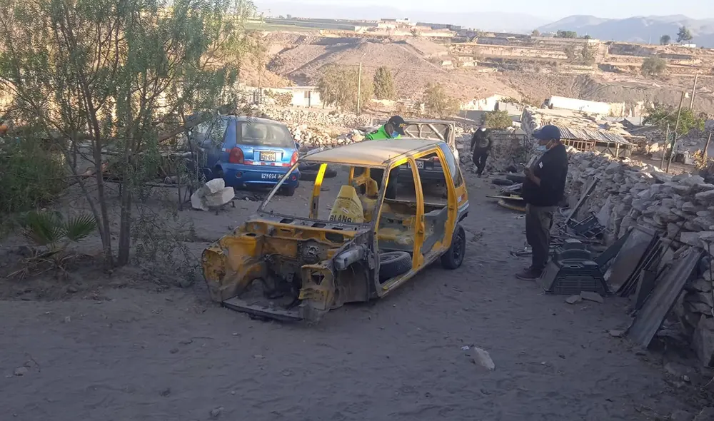 La vivienda está ubicada en la Asociación de Pequeños Granjeros Pampa La Estrella. Foto: PNP La vivienda está ubicada en la Asociación de Pequeños Granjeros Pampa La Estrella. Foto: PNP