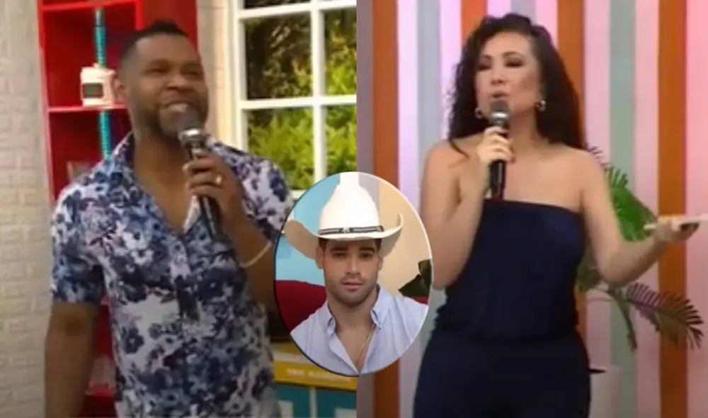 Un divertido momento protagonizaron Janet Barboza y 'Giselo' en América hoy. Foto: captura de América TV Un divertido momento protagonizaron Janet Barboza y 'Giselo' en América hoy. Foto: captura de América TV