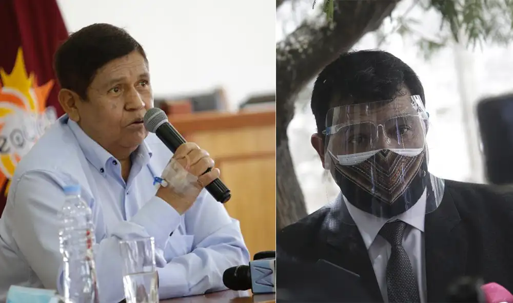 Walter Gutiérrez es cuestionado por el consejero, debido al retiro de objetos de la oficina de Elmer Cáceres. Foto: Rodrigo Talavera/Composición La República