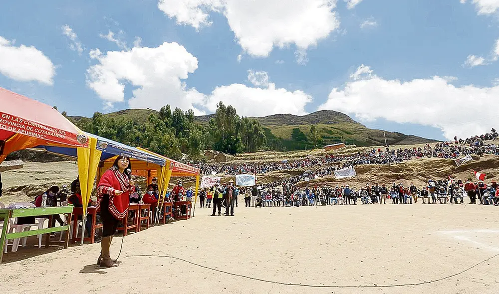 El dato. Mirtha Vásquez solía defender legalmente a Máxima Acuña en un conflicto social en Cajamarca. Ahora debe resolver uno, pero más al sur, en Cotabambas, Apurímac. Foto: PCM