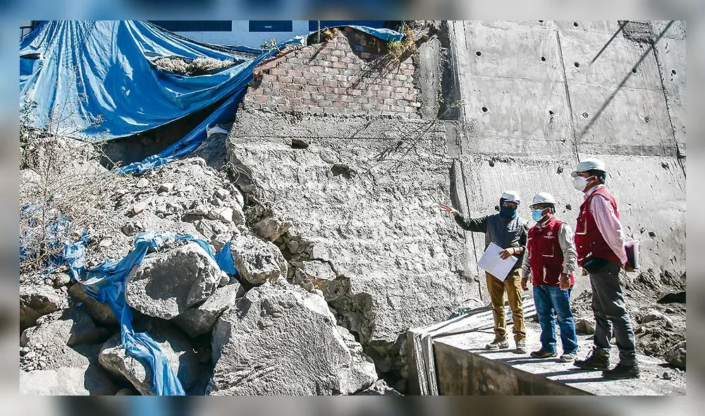 Supervisión. Candia verificó obras en torrentera San Lázaro. Foto: Rodrigo Talavera/ La República Supervisión. Candia verificó obras en torrentera San Lázaro. Foto: Rodrigo Talavera/ La República
