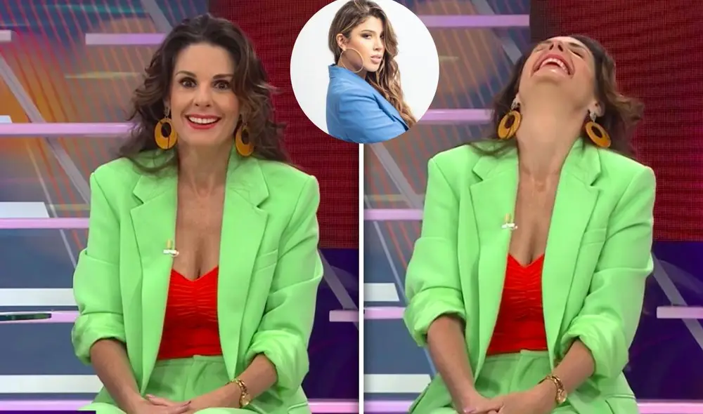 "A mí me han dicho que estaba escondida por ahí”, dijo Rebeca Escribens durante su programa en vivo. Foto: composición América TV/ Instagram