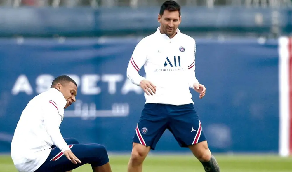 Messi y Mbappé no entrenaron con el equipo. El de 'Bondy' está descartado. Foto: AFP