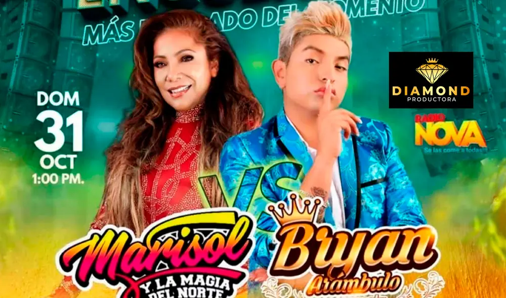 Marisol y Bryan Arámbulo se juntarán en un concierto el próximo 28 de noviembre. Foto: Difusión