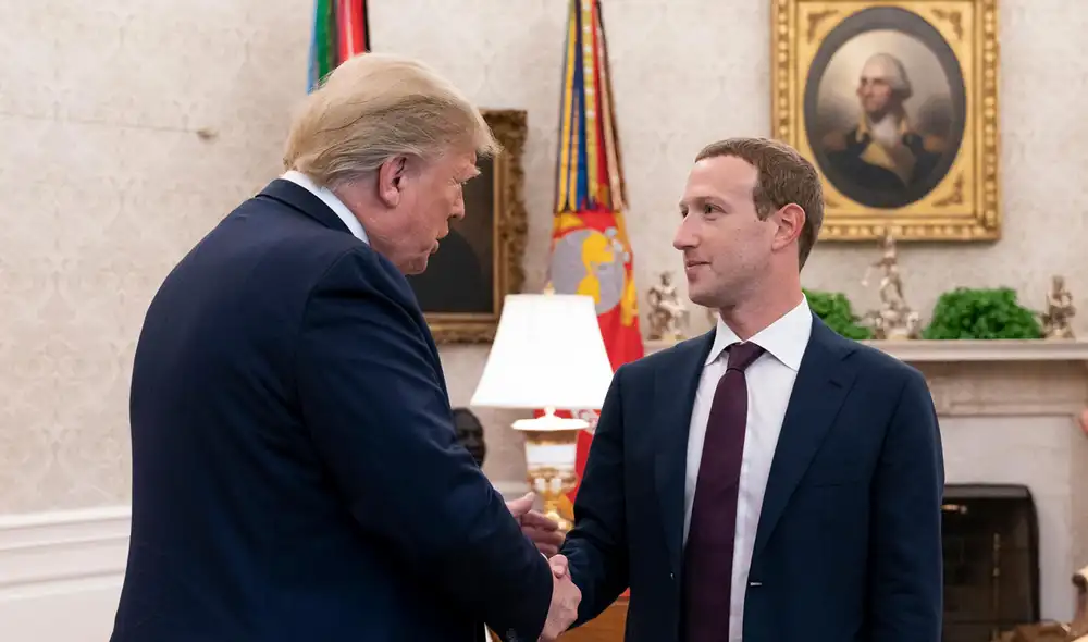 En septiembre del 2019, Donald Trump y Mark Zuckerberg se reunieron en la Casa Blanca. Foto: Facebook/Donald Trump En septiembre del 2019, Donald Trump y Mark Zuckerberg se reunieron en la Casa Blanca. Foto: Facebook/Donald Trump