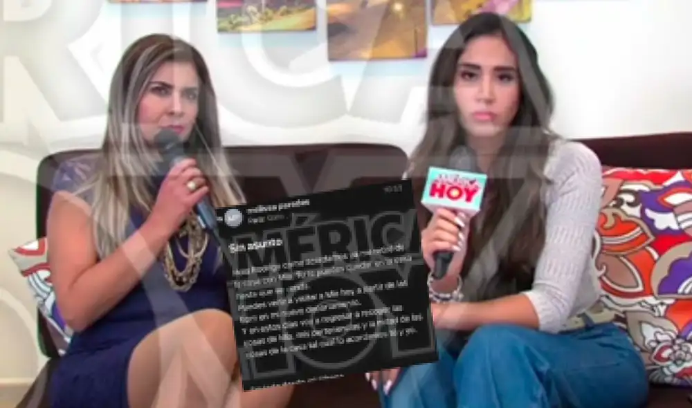 Melissa Paredes se defendió de las acusaciones de Rodrigo Cuba. Foto: captura/América TV