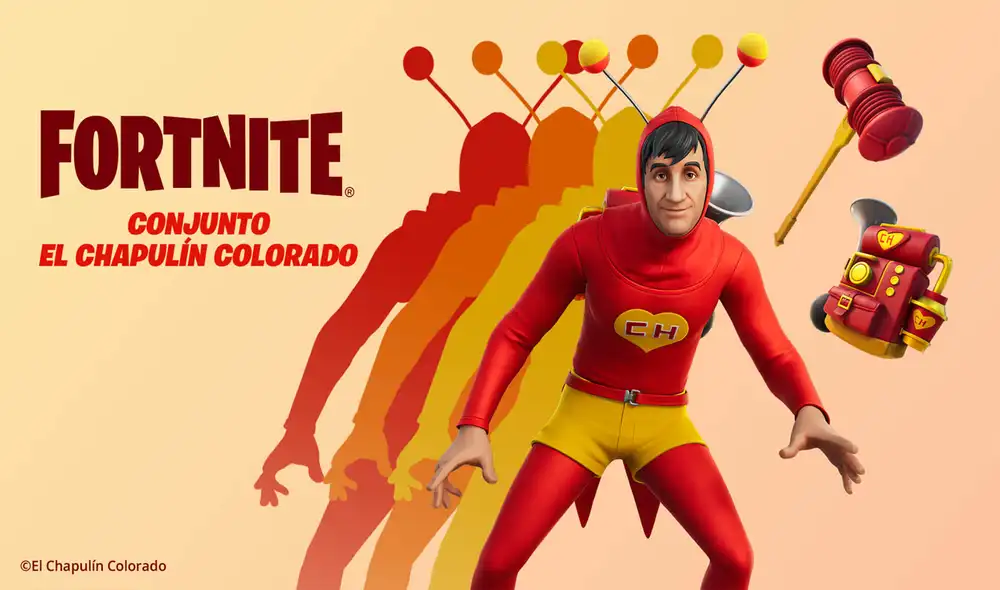 Desde el 2 de noviembre, los jugadores de Fortnite podrán tener la skin del Chapulín Colorado. Foto: Epic Games Desde el 2 de noviembre, los jugadores de Fortnite podrán tener la skin del Chapulín Colorado. Foto: Epic Games