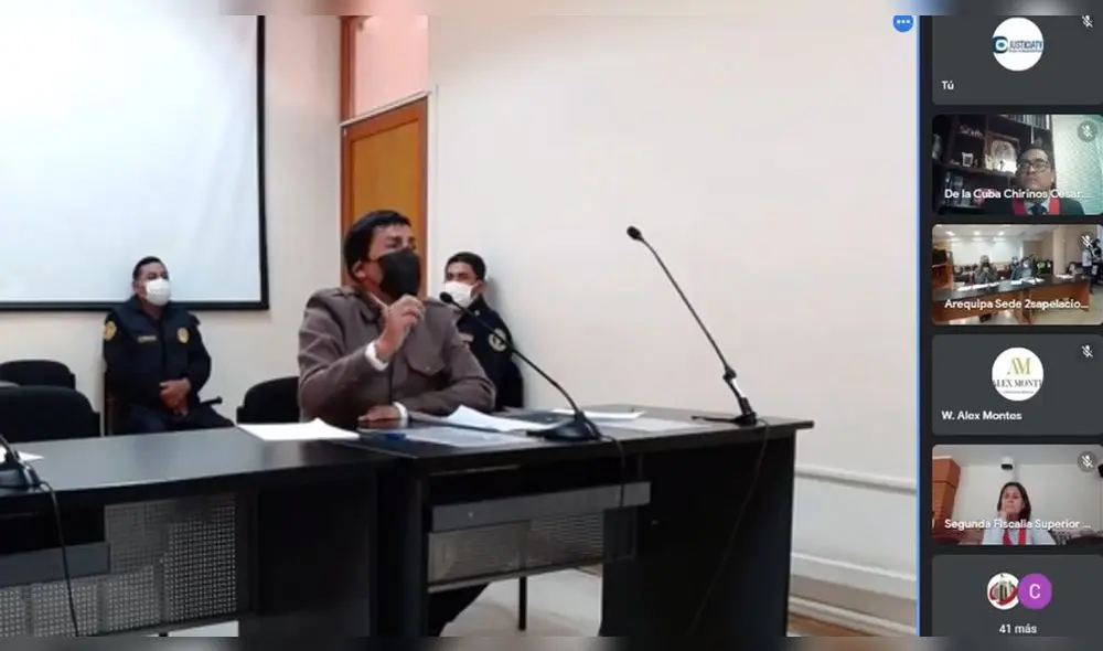 Gobernador regional tuvo la palabra durante audiencia de apelación de detención preliminar. Foto: captura video Justicia TV Gobernador regional tuvo la palabra durante audiencia de apelación de detención preliminar. Foto: captura video Justicia TV