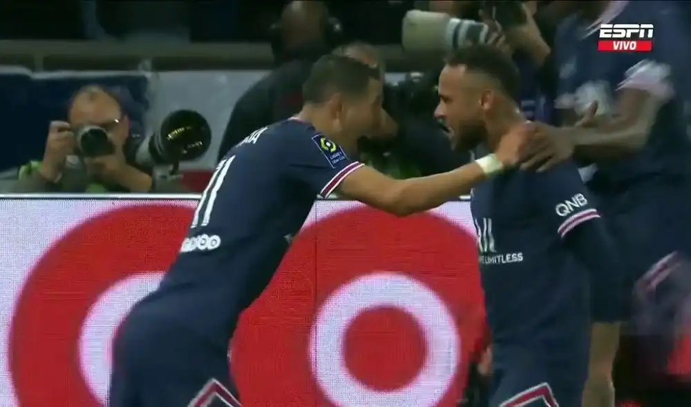 Ángel Di Maria anotó el 2-1 para el PSG. Foto: captura ESPN. Ángel Di Maria anotó el 2-1 para el PSG. Foto: captura ESPN.