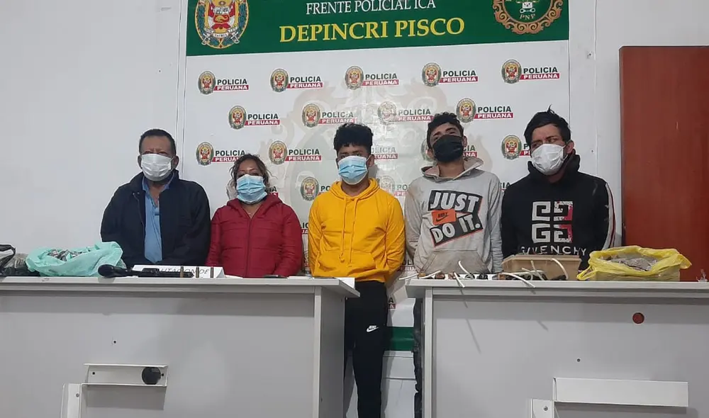 Policía allanó dos inmuebles y captura a cinco sujetos con arma, dinamita y granadas de guerra. Foto: PNP