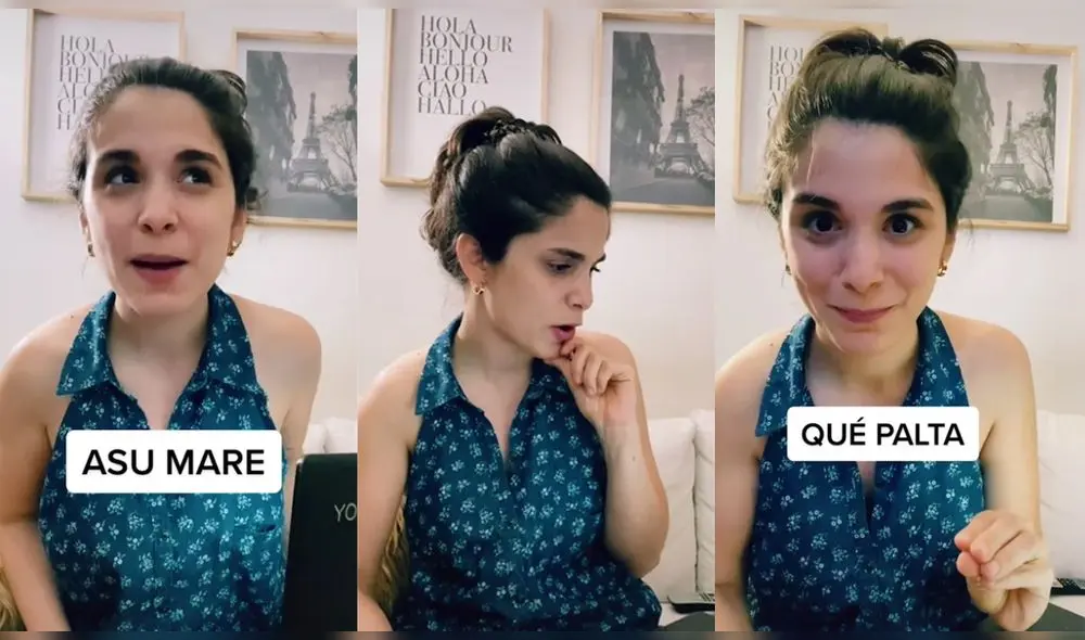 Julieta, creadora de contenido en TikTok, se animó a adivinar el significado de algunas expresiones peruanas. Foto: captura de TikTok / @madeinjuliwood Julieta, creadora de contenido en TikTok, se animó a adivinar el significado de algunas expresiones peruanas. Foto: captura de TikTok / @madeinjuliwood