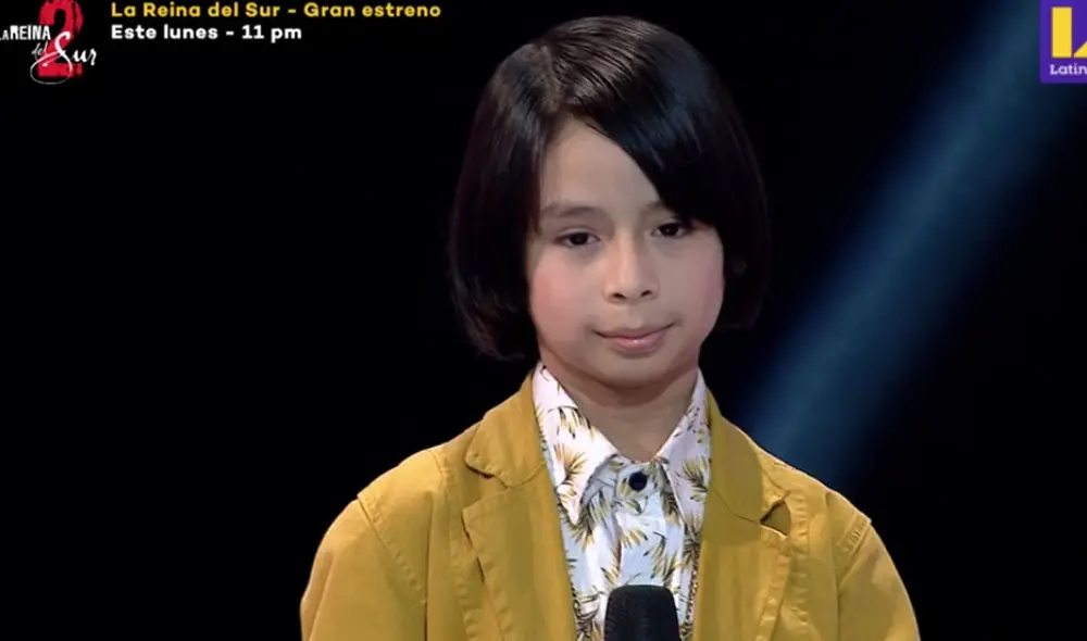 El participante de La voz kids cantó una de la canciones del Grupo Cinco como muestra de haber elegido a Christian. Foto: captura de Latina El participante de La voz kids cantó una de la canciones del Grupo Cinco como muestra de haber elegido a Christian. Foto: captura de Latina