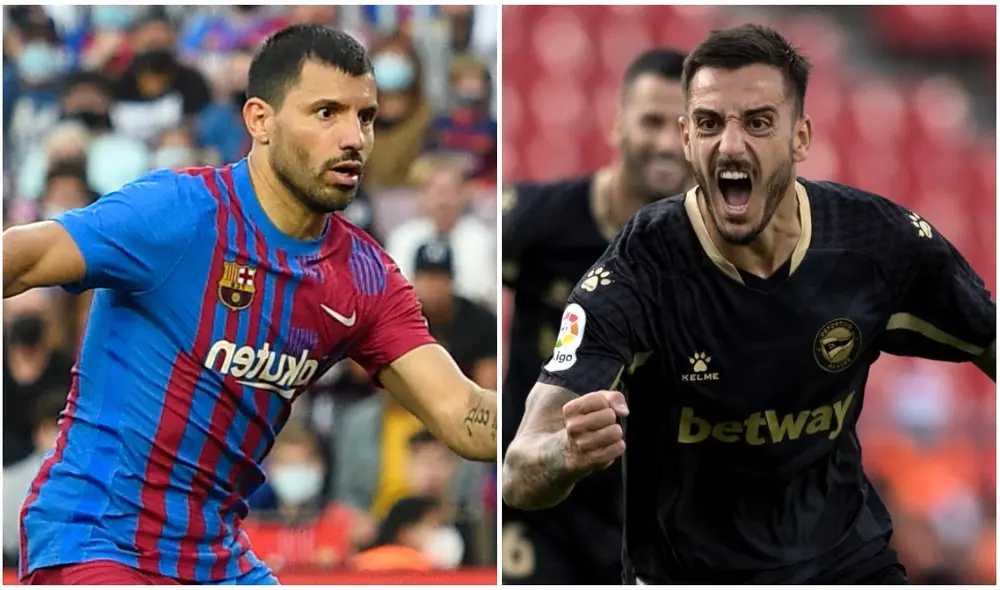 Los delanteros Sergio Agüero y Joselu buscarán ser goleadores en este Barcelona vs. Alavés. Foto: AFP