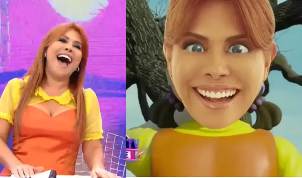 Magaly Medina ingresó al set de su programa bailando al ritmo del juego luz verde, luz roja de la serie El juego del calamar. Foto: captura de ATV