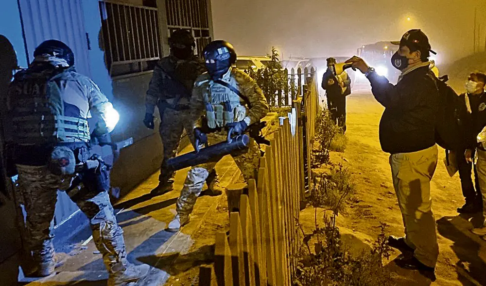 Allanamiento. En total fueron allanados 31 inmuebles durante operación de las autoridades. Foto: difusión