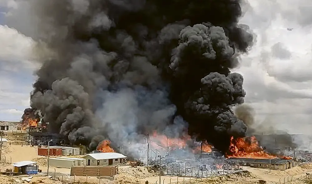 Lucanas. Cientos atacaron el campamento de Apumayo. Foto: difusión Lucanas. Cientos atacaron el campamento de Apumayo. Foto: difusión