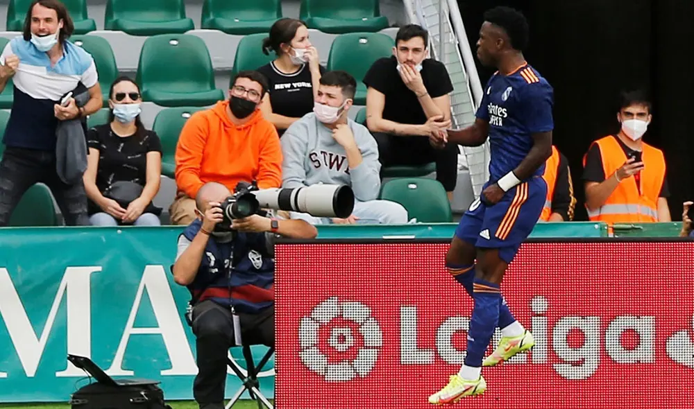 Vinícius Jr. ya lleva ocho goles con Real Madrid esta temporada. Foto: EFE