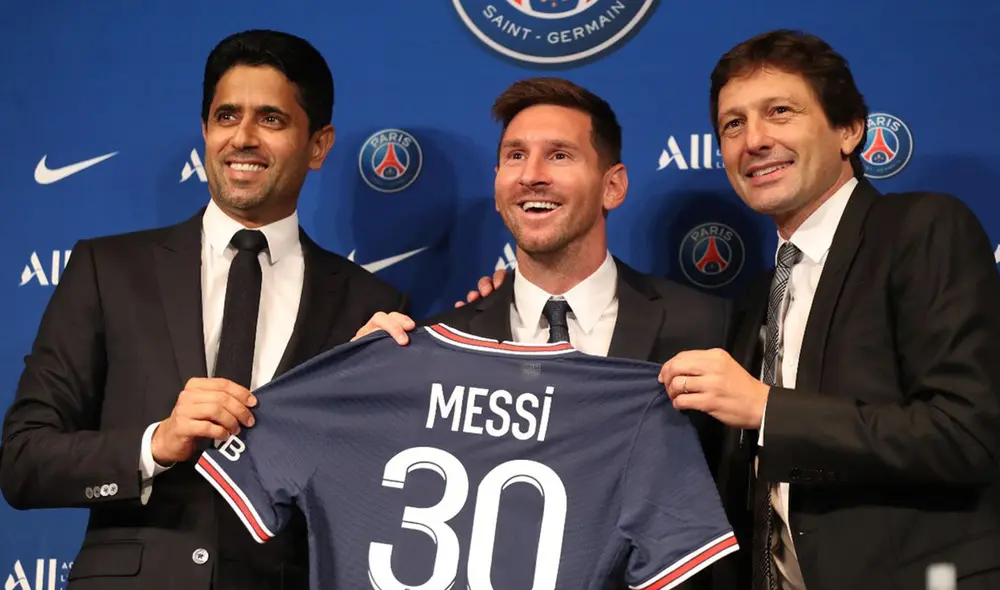 Leonardo (derecha) fue uno de los gestores de la llegada de Messi al PSG. Foto: AFP Leonardo (derecha) fue uno de los gestores de la llegada de Messi al PSG. Foto: AFP