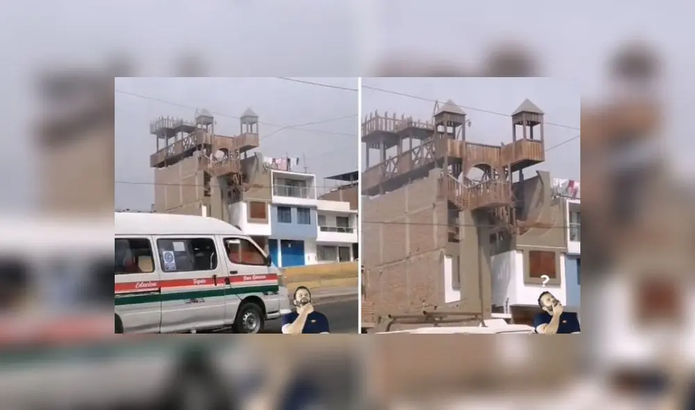 La edificación divirtió a miles de internautas. Foto: captura de TikTok