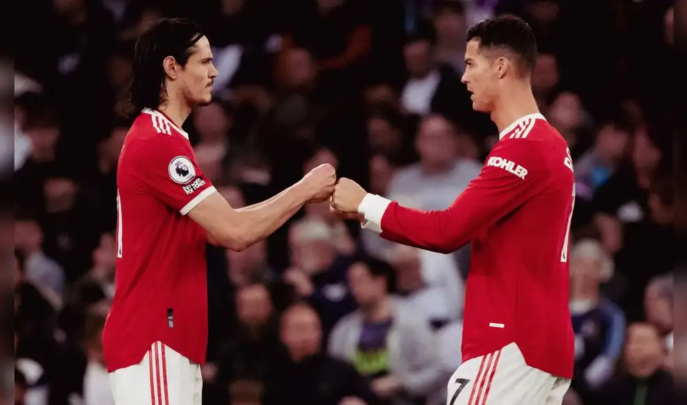 Manchester United vs. Tottenham: Cristiano Ronaldo y Edison Cavani fueron las figuras del partido. Foto: Manchester United