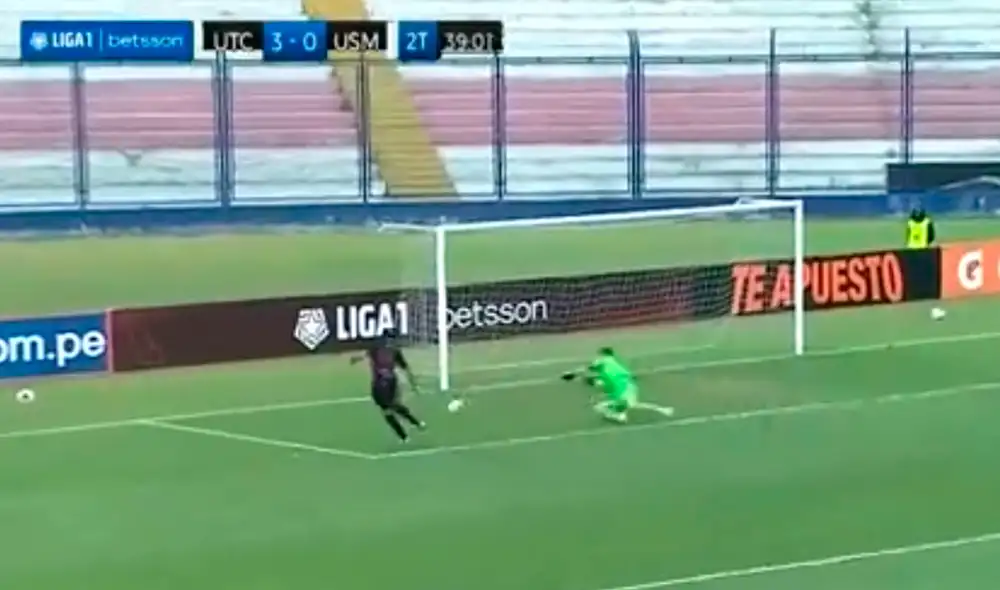 UTC derrotó 4-0 a la San Martín. Fuente: Captura GOLPERU UTC derrotó 4-0 a la San Martín. Fuente: Captura GOLPERU