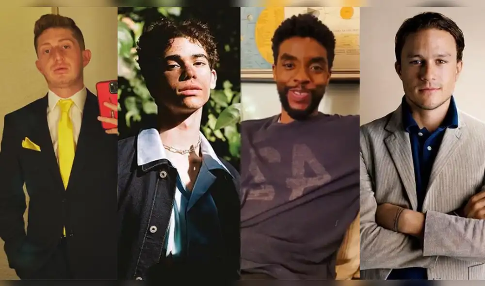 Todos estos actores dejaron un gran legado y serán recordados interpretando a sus personajes más memorables. Foto: composición LR/Octavio Ocoña/Cameron Boyce/Chadwick Buseman/Heath Ledger/Instagram