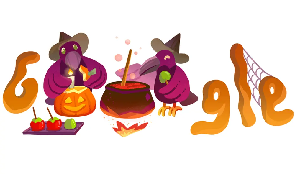El buscador con sede en Mountain View se suma a la celebración de noche de brujas. Foto: Google El buscador con sede en Mountain View se suma a la celebración de noche de brujas. Foto: Google