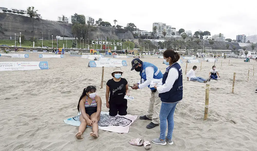 Cuadrículas. Bañistas deben permanecer con mascarilla y guardar el distanciamiento social. Además, solo podrán llevar agua. Foto: Félix Contreras/La Repúbica Cuadrículas. Bañistas deben permanecer con mascarilla y guardar el distanciamiento social. Además, solo podrán llevar agua. Foto: Félix Contreras/La Repúbica