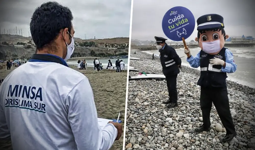 Los ciudadanos que asistan a las playas deberán permanecer dentro de cuadrículas que están instalándose en todos los balnearios del país. Foto: composición LR/ Gerson Cardoso Los ciudadanos que asistan a las playas deberán permanecer dentro de cuadrículas que están instalándose en todos los balnearios del país. Foto: composición LR/ Gerson Cardoso