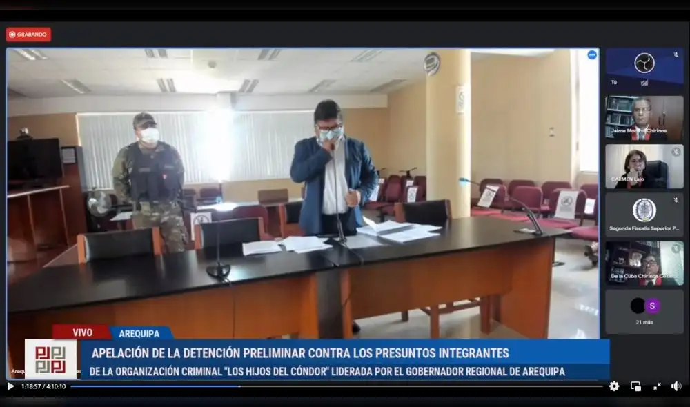 Gerente de Autodema rompió en llanto y aseguró que no cometió ningún delito. Foto: Justicia TV-Poder Judicial del Perú
