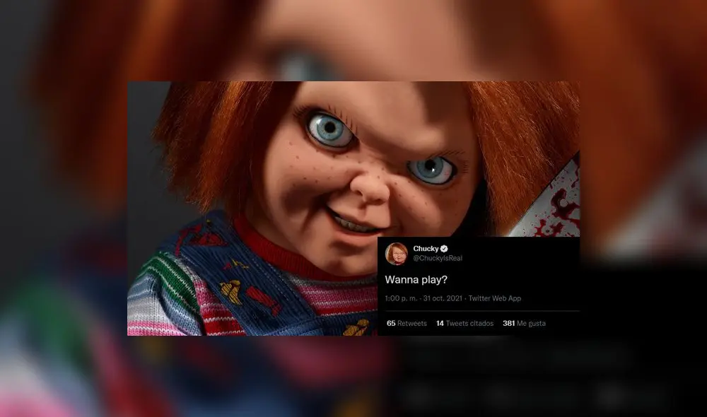 Chucky nos deja dos mensajes por Halloween a través de su Twitter. Foto: composición/Twitter/SYFY