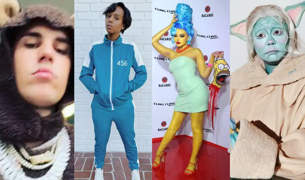 Estos son algunos disfraces que las celebridades han compartido en sus redes sociales. Foto: Composición. Estos son algunos disfraces que las celebridades han compartido en sus redes sociales. Foto: Composición.