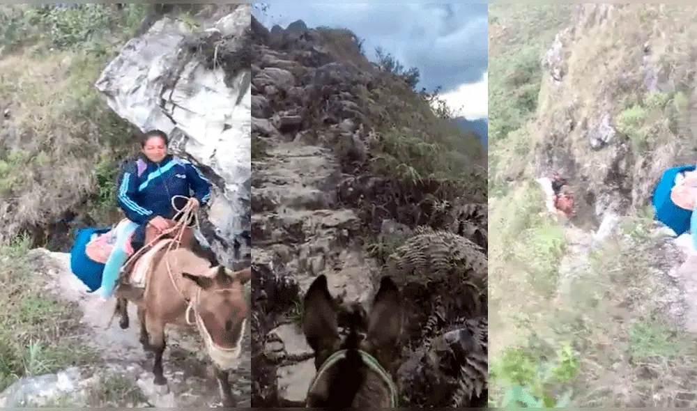 Personal de salud transportaba las vacunas en una alforja. Foto: captura / Twitter