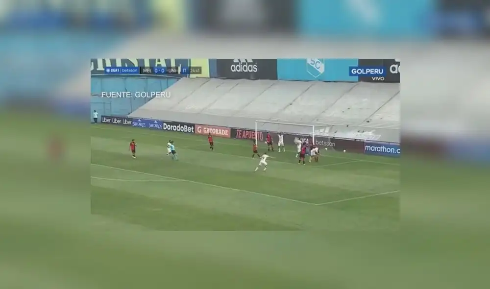 Luis Urruti anotó el 1-0 a los 25' del primer tiempo. Foto: Captura GolPerú Luis Urruti anotó el 1-0 a los 25' del primer tiempo. Foto: Captura GolPerú